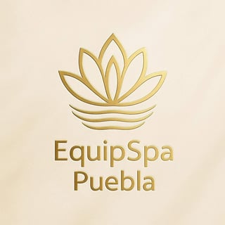 EquipSpa Puebla - Logo de flor de loto dorado