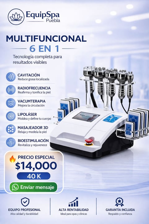 EquipSpa Puebla multifunctional 6-in-1 beauty treatment machine